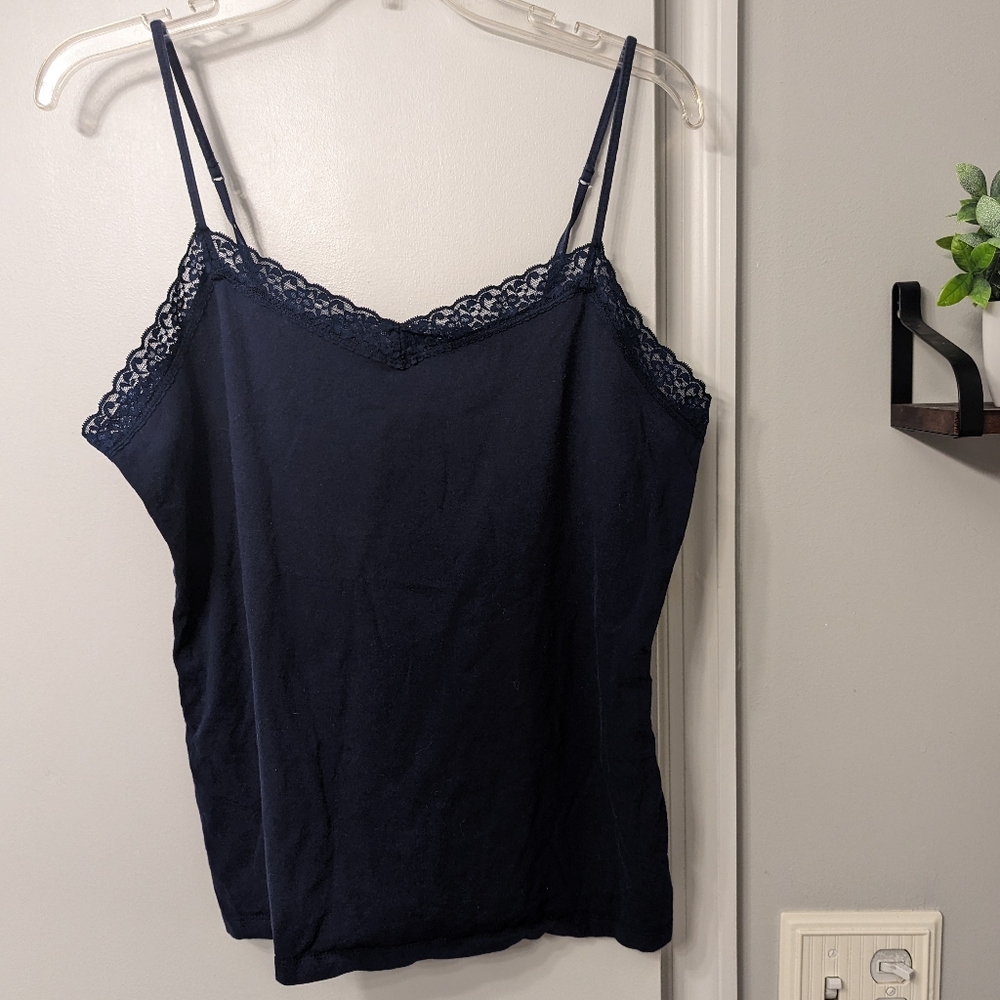 3/$10 Blue Lace Camisole Tank Top